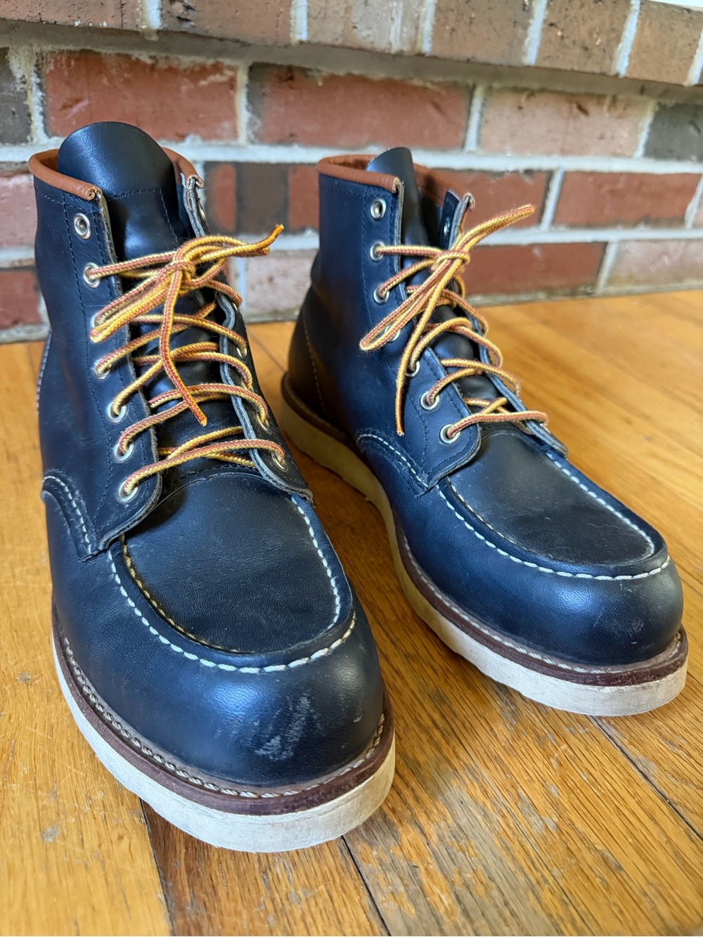 Red Wing Heritage 8859 6" Moc Toe Boots Navy Portage Leather Men's 10D